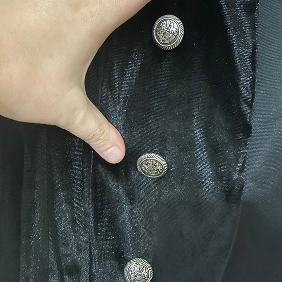 NWT Black Velvet Cropped Jacket - Picture 7 of 9